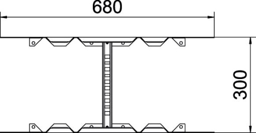União multifuncional para caminhos de cabos escada 110x300 Aço galvanizado por imersão a quente após maquinação