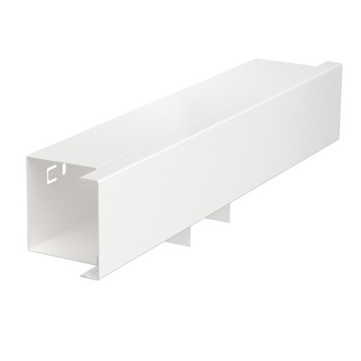 Derivação em T com tampa 60x60mm Aço com galvanização contínua  com revestimento de plástico branco puro RAL 9010