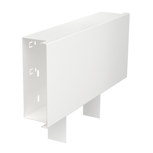 Derivação em T com tampa 60x150mm Aço com galvanização contínua  com revestimento de plástico branco puro RAL 9010