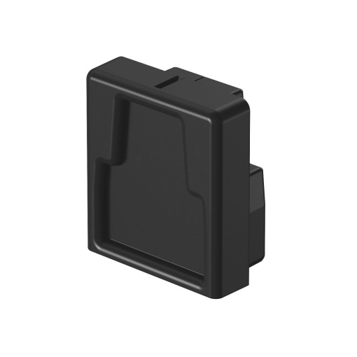 End piece 20x20mm Elastómero termoplástico preto RAL 9011