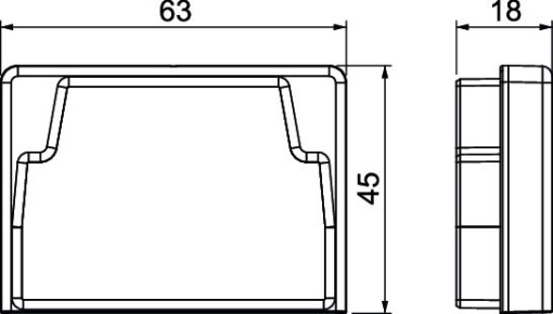 End piece 40x60mm Elastómero termoplástico preto RAL 9011