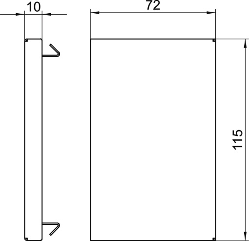 Topo 70x110x10 Aço cinzento claro RAL 7035