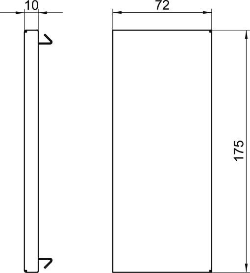 Topo 70x170x10 Aço cinzento claro RAL 7035