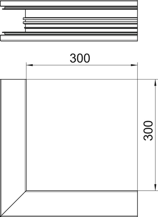 Ângulo externo simétrico 70x110x300 Alumínio anodizado