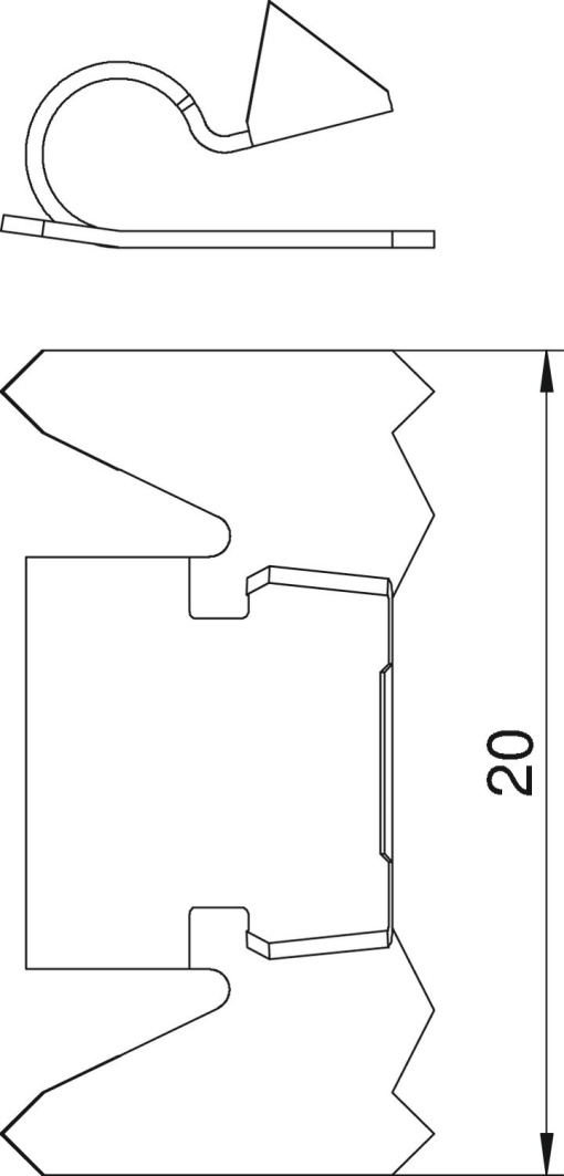 Grampo de ligação para GEK SA 11x20x6 Aço