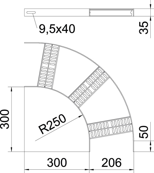 Ângulo 90 com degrau Z B206mm Aço imprimado a solda