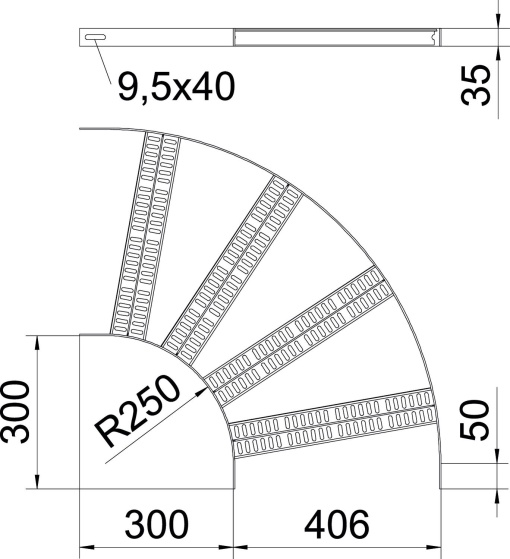 Ângulo 90 com degrau Z B406mm Aço imprimado a solda
