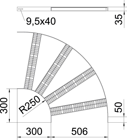 Ângulo 90 com degrau Z B506mm Aço imprimado a solda