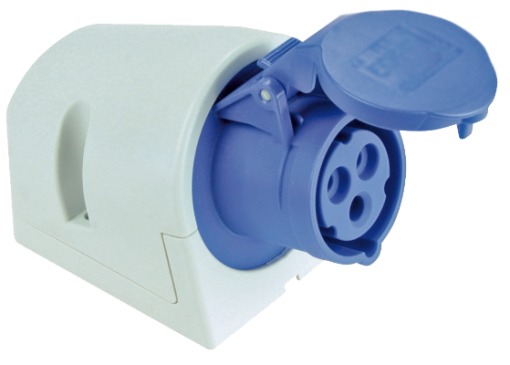 Wall-mounted industrial sockets 2P+E, 16A, 230V, IP44