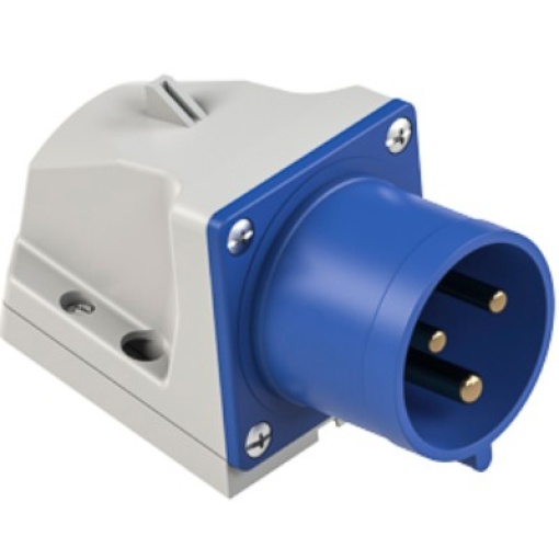 Fichas industriais murais, 2P+T, 32 A, 230 V, IP44.