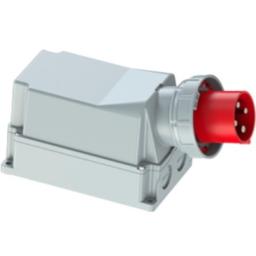 Fichas industriais murais, 3P+T, 125 A, 400 V, IP67.