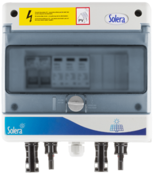 Painel DC de proteção para strings (1 entrada - 1 saída)