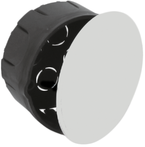 Caixa de ligação para encastrar com tampa, Ø 80 mm. Tampa rosqueada