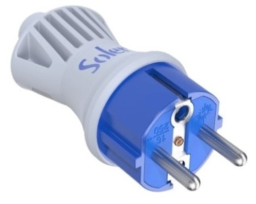 2P + E plug, 16A 250V~. White elastomer. 5706CKB