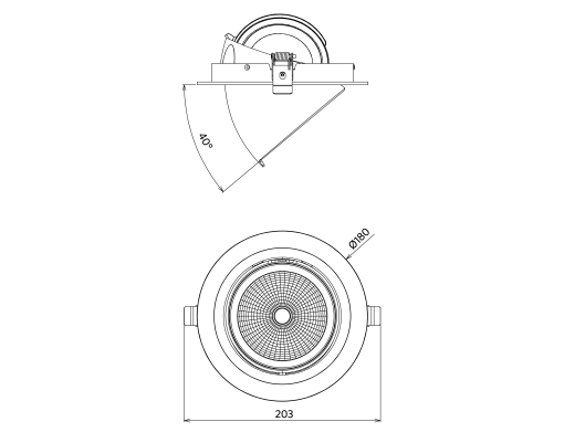 LEDSpotRS-P 35W-3000-60D-WH