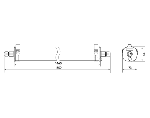 LEDWaterproof SE-P L1550-54W-840-IP69K