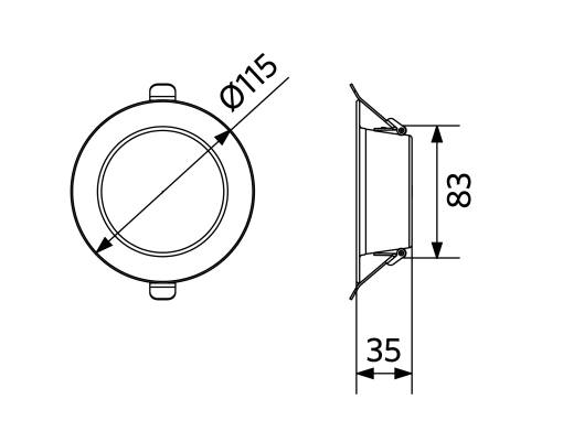 LEDDownlightCo-E Rd100-9W-840