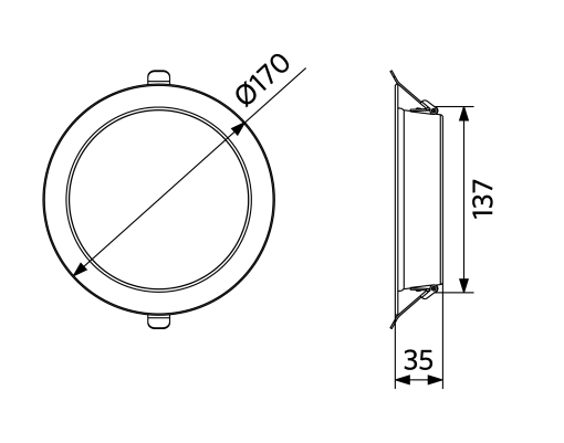 LEDDownlightCo-E Rd150-18W-840