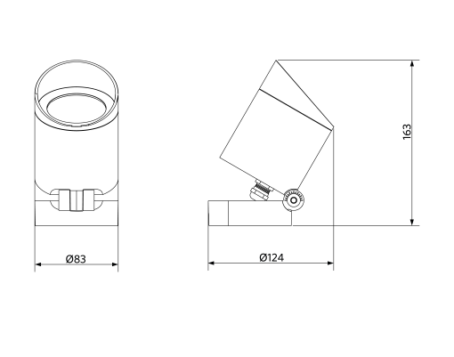 LEDSpotProjector-E Rd82-8W-830-36D