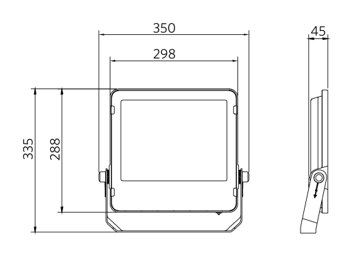 LEDFlood-E3 Re300-150W-830-BL