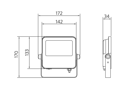 LEDFlood-E3 Re144-30W-840-BL