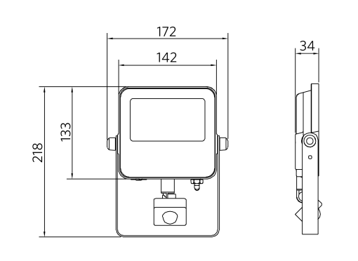 LEDFlood-E3 Re144-20W-840-BL-MD