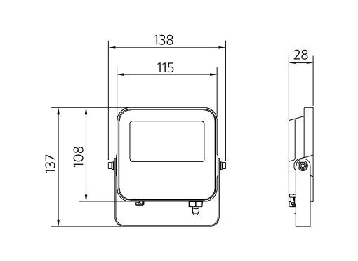 LEDFlood-E3 Re115-20W-840-BL