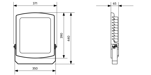 LEDFlood-P Re440-160W-4000-W-BL