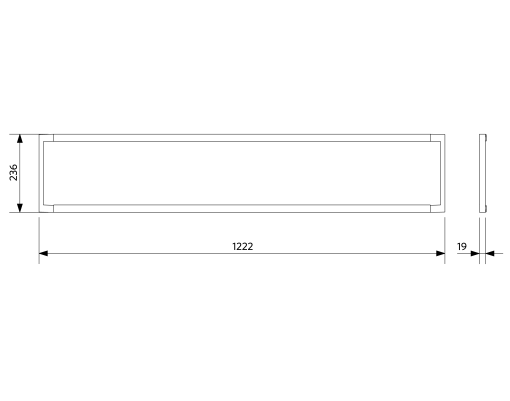 LEDPanelSp-Z L1222-75W-DALI-3000-AL