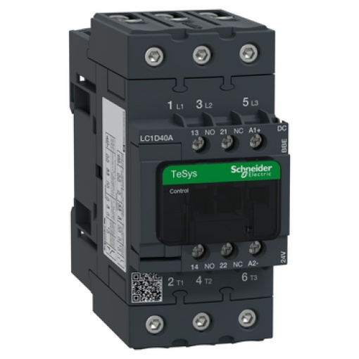 TeSys D contactor 3P 40A AC-3 up to 440V coil 24V DC EverLink
