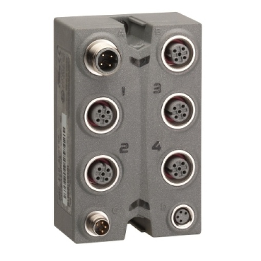 Bloco de expansão de ES analógicas, Modicon TM7, IP67, 2 entradas analógicas2 saídas analógicas, 020 mA, conector M12