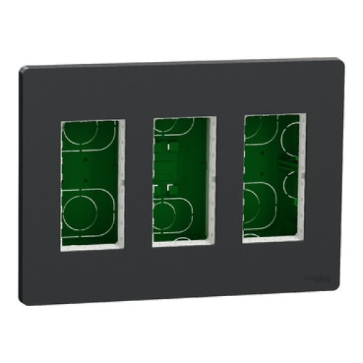 Nova Nova Unica system - Postos de trabalho - encastrar - módulos 3 x 4 - Antracite