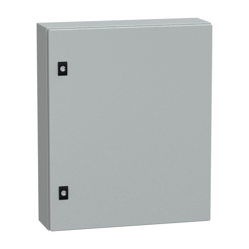 Spacial CRN plain door with mount.plate. H600xW500xD150 IP66 IK10 RAL7035..
