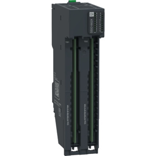 Módulo de saída discreta, 16 saídas, 24 V CC, 500 mA, fonte, protegido, 12 fios, Modicon Edge IO NTS