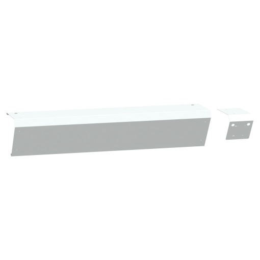 Fecho lateral para estrutura de copas, Canalis KS para EV, 100A a 400A, comprimento 1200mm, RAL9003, conjunto de 2 partes