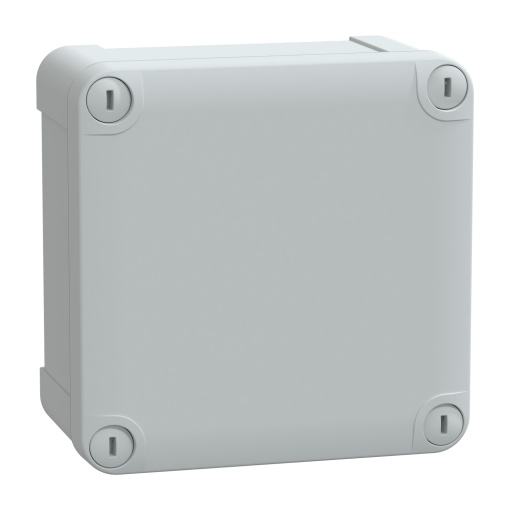 ABS box IP66 IK07 RAL7035 Int.H105W105D55 Ext.H116W116D62 Opaque cover H10