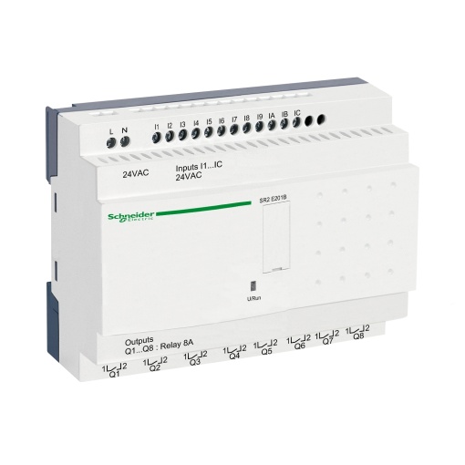 Relé inteligente compacto zelio logic - 20 e s - 24 v ca  relógio  sem ecrã