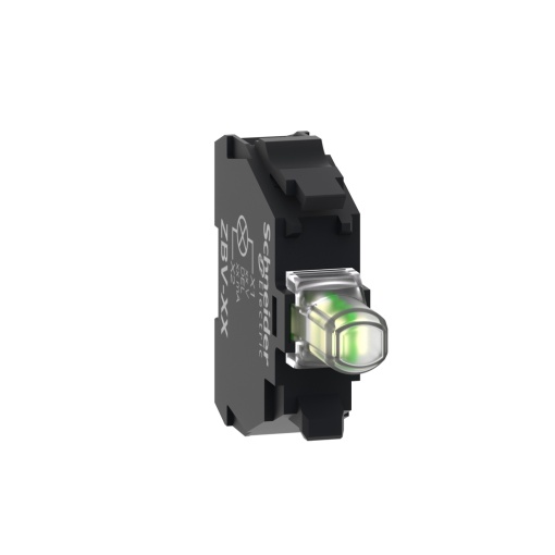 Bloco luminoso, Harmony XB4, Harmony XB5, branco, para cabeça 22mm, LED universal, terminais de aperto de parafuso, 110...120V AC