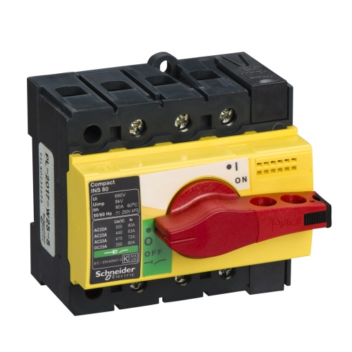 interruptor seccionador Interpact INS80 - 3 pólos - 80 A