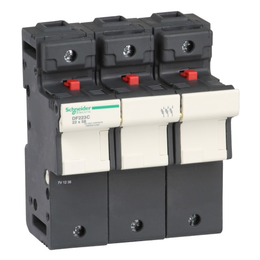 TeSyS porta-fusível 3P 125A - tamanho fusível 22 x 58 mm