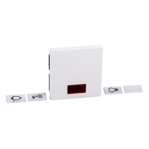 M-Elegance - Tecla simples com visor para símbolos - Branco ativo
