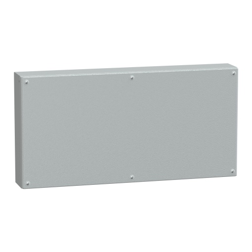 Metal industrial box plain door H400xW800xD120 IP66 IK10 RAL 7035