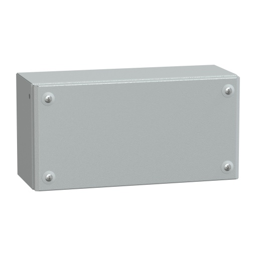 Metal industrial box plain door H150xW300xD120 IP66 IK10 RAL 7035