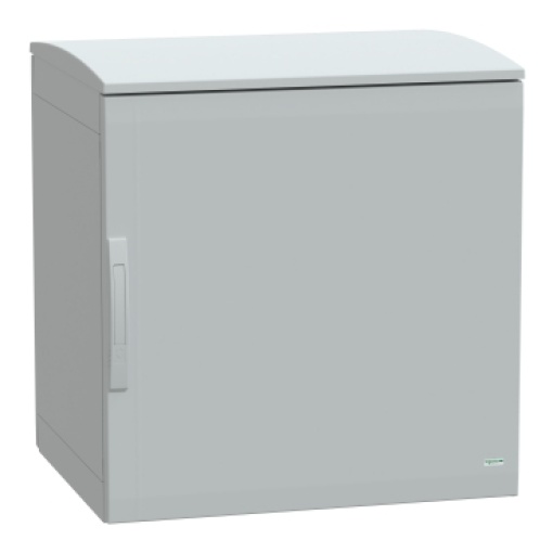 Floor standing encl. polyester vers.PLAT open top w canopy 750x750x620 IP44