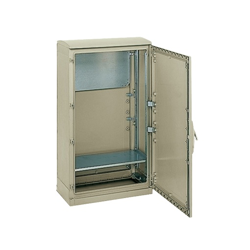 Set of 2 uprights for mount. hor.support plate or 19"chassis in PLAencl.H1250mm