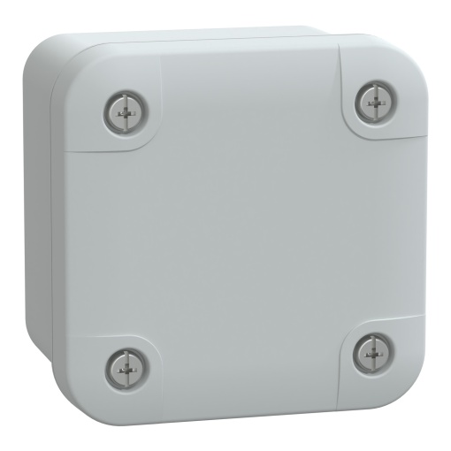 ABS box IP66 IK07 RAL7035 Int.H65W65D45 Ext.H74W74D56 Opaque cover H10