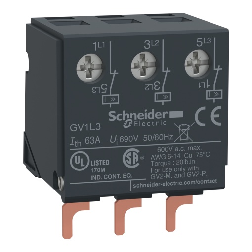 bloco limitador GV2MEP montagem superior