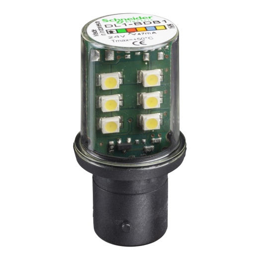 Lâmpada led branco para sinalização - ba 15d - 24 v