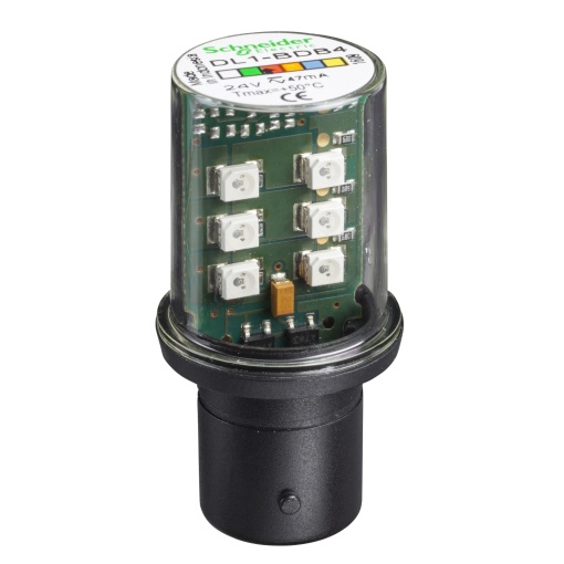 Lâmpada led vermelho para sinalização - ba 15d - 24 v