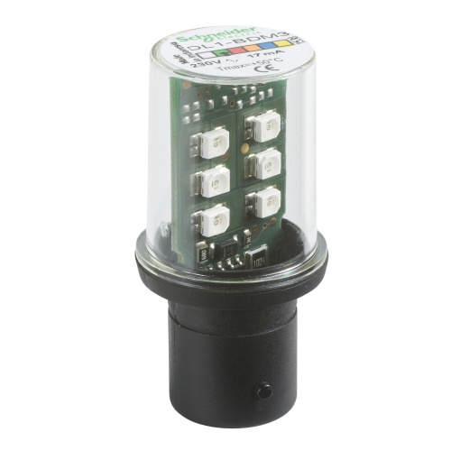 Lâmpada led verde para sinalização - ba 15d - 230 v